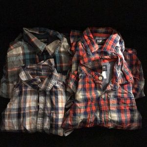 4 long sleeve button up shirts